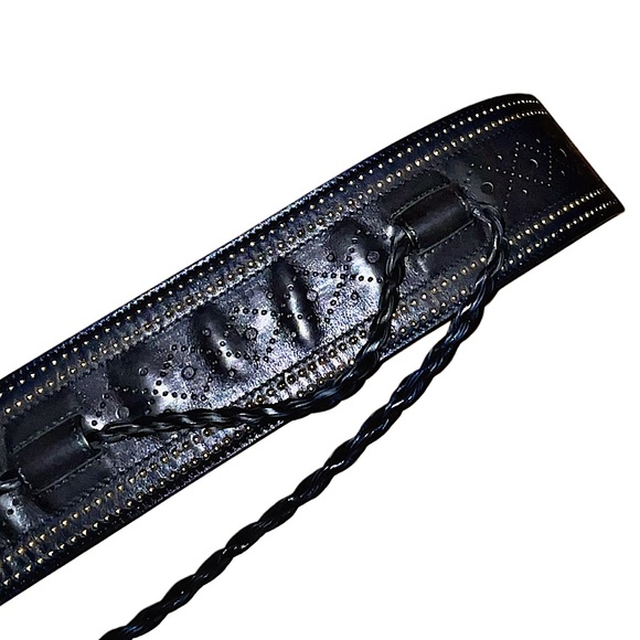 Authentic Gucci 11 SS Runway Frida Giannini Studded Bamboo Rope Tied Wrap Belt - Picture 9 of 11